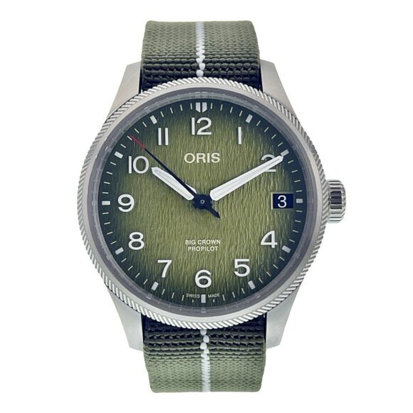 Oris Big Crown ProPilot Stainless Steel Green Dial 41mm Automatic Mens 7761 - Picture 1 of 8